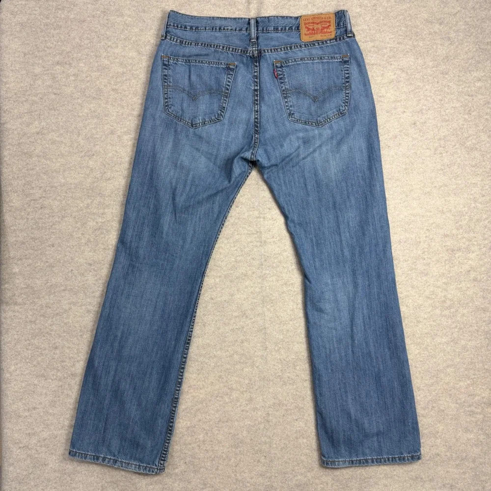 Levis 527 Slim Bootcut Jeans Mens 34x30 Blue Denim Mid Wash 05527-0175